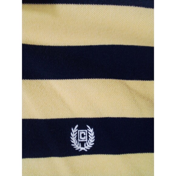 Men's Chaps Short Sleeve Yellow/Blue Stripes Size XL Polo Shirt - Picture 6 of 10